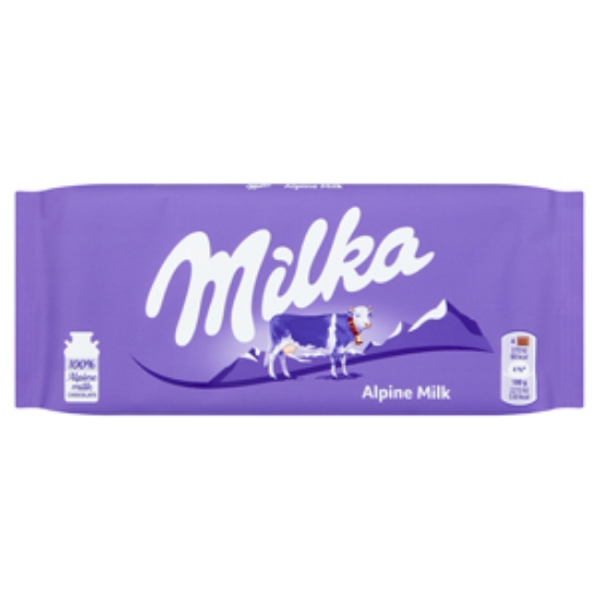 Picture of Milka Alpine Milk Lge Choc Bar 100g x24